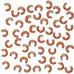 Bright Copper Crimp 3 mm Bead Covers (Pack of 50)  