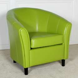 Sherri Lime Green Bonded Leather Chair  Overstock
