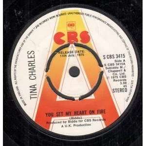   MY HEART ON FIRE 7 INCH (7 VINYL 45) UK CBS 1979 TINA CHARLES Music