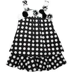 Beetlejuice London Girls Black and White Polka Dot Dress  Overstock 