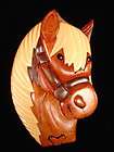 new hand carved wood art intarsia horse puzzle jewelry trinket