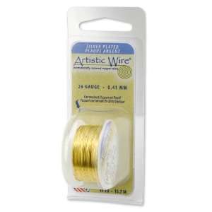  Artistic Wire 34 Gauge Silver Plated Lemon Wire, 30 Yards 