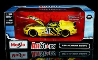 Honda S 2000 PRO RODZ Diecast 1:24 Scale #51 Yellow MIB  