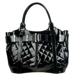 Burberry Quilted Patent Leather Tote  