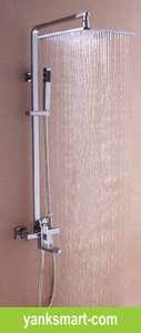   Big LED Square Shower Head Bathroom Rainfall Shower Faucet Set YS 5564