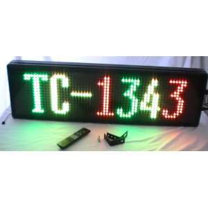TC 1343   Tri Color Indoor Prog. Scrolling Sign (Size 13H x 43L x 3 