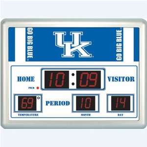  Kentucky Wildcats NCAA Scoreboard Clock & Thermometer (14 