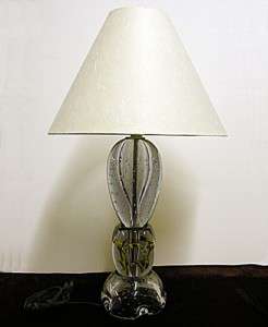MURANO Hand Blown ART Glass Table Lamp Mid Century  