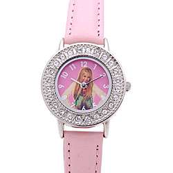 Disney Brisa Hannah Montana Girls Pink Leather Watch  Overstock