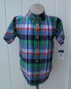 Ralph Lauren boys polo madras plaid shirt 4 4t nwt $35  