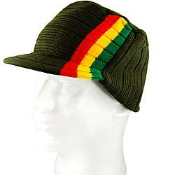 Iced Out Gear Mens Jamaican style Green Visor Hat  Overstock