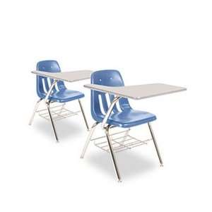9700 Series Chair Desk, 18 3/4w x 31d x 30 1/2h, Gray Nebula/Blueberry 