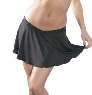  SLINKY Black Microfiber Micro Mini Skirt w/Attached Thong 1X 2X  