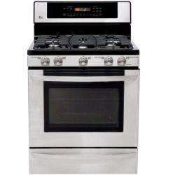 LG Stainless Steel 5 cubic foot Gas Range  Overstock