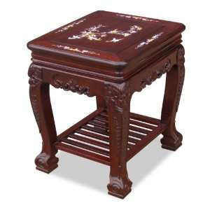  Rosewood Imperial Lamp Table with Pearl Inlay Design