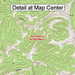  USGS Topographic Quadrangle Map   Arnoldsburg, West 