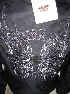 NEW Harley Womens Mystical Rhinestone Nylon Casual Jacket SZ 2XL NEW 
