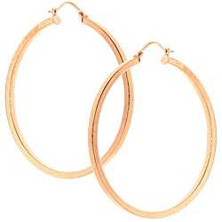 14k Rose Gold Hoop Earrings  Overstock