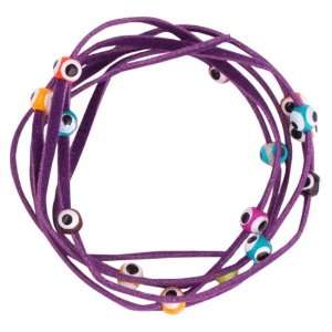   String Wrap Bracelet Anklet with Colorful Lucky Eyes   Friendship