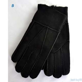 super warm, soft leather & wool gloves for man  