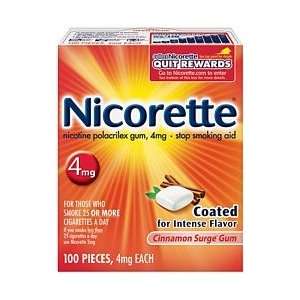  Nicorette Smoking Cessation Gum 4 Mg Cinnamon Kit 100 