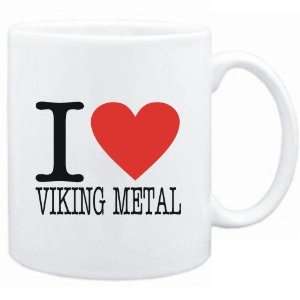 Mug White  I LOVE Viking Metal  Music