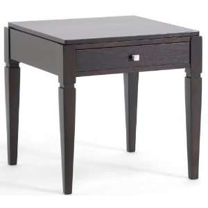  Wholesale Interiors Haley Black Wood Modern End Table with 