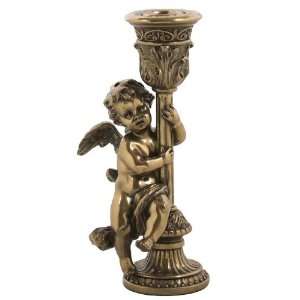  Cherub Holding Column with Left Arm Candle Holder