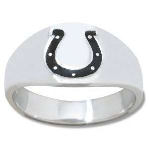  Colts Mens Sterling Silver Cigar Band Ring: Sports & Outdoors