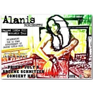 Alanis Morissette Poster   Concert Flyer   Jagged Little Pill Acoustic 