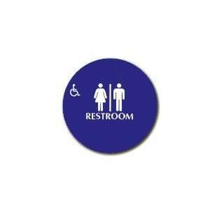    Royal UCHS10 ADA Restroom Signs Blue Restroom Sign: Office Products