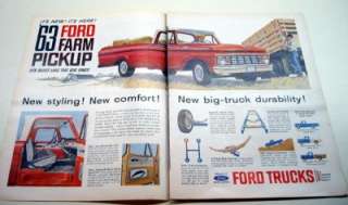 1963 Ford F 100 Custom Cab Farm Pickup Truck Original Color Ad  