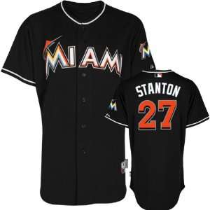  Mike Stanton Jersey: Miami Marlins #27 Alternate Black 