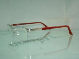 100%AUTHENTIC CARTIER RED PLATINUM T8100811 Half Rim Eyeglasses Frame 