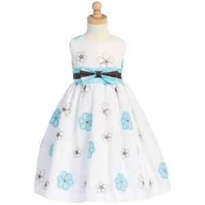    Blue Embroidered Cotton Dress Baby, Toddler & Girls Sizes: Baby