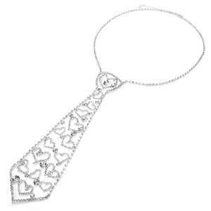   Necklace with Silver Swarovski Crystals (2926) Glamorousky Jewelry