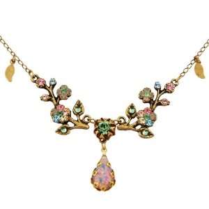 Vintage Inspired Michal Negrin Beautiful Necklace Ornate with Flowers 