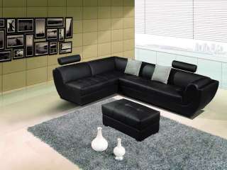 New 3pc Contemporary Leather Sectional Sofa #AM L129 C  