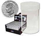   HOLDERS ROUND COIN CLEAR PLASTIC TUBE HOLDS 20 COIN ROLL SCREW  