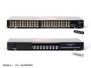 8x8 Composite Video/Audio Matrix Switcher AT AV0808N  