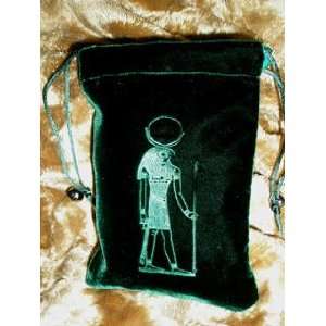 Velvet Embossed Egyptian God Khensu Treasure Bag  Kitchen 