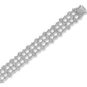    14k White Gold 1.20 Carat Amazing Diamond Bracelet Jewelry