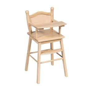 New   Doll High Chair   Natural Case Pack 2   535897: Toys 