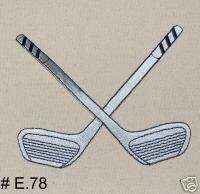 1PC~GOLF CLUBS~IRON ON EMBROIDERED APPLIQUE PATCH  