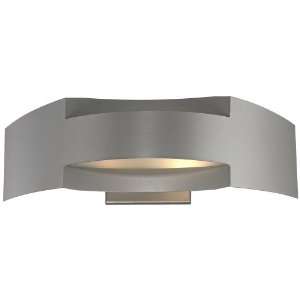  Matte Silver Metal Frame Two Light Wall Sconce: Home 