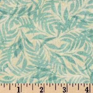  44 Wide Tranquil Moments Falling Leaves Teal Fabric By 