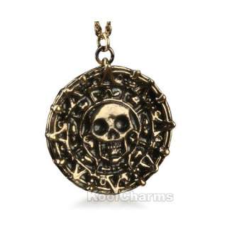 PIRATES OF THE CARIBBEAN Aztec Gold Retro coin Pendant Necklace DS33 