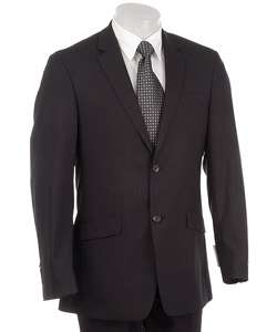 Kenneth Cole Reaction Mens Navy Stripe Wool Suit  Overstock