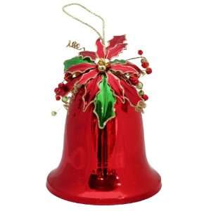 10 Christmas Red Bell with Poinsttias