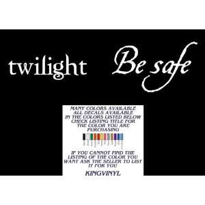  Twilight & Be Safe 6 Decals (White color) Automotive